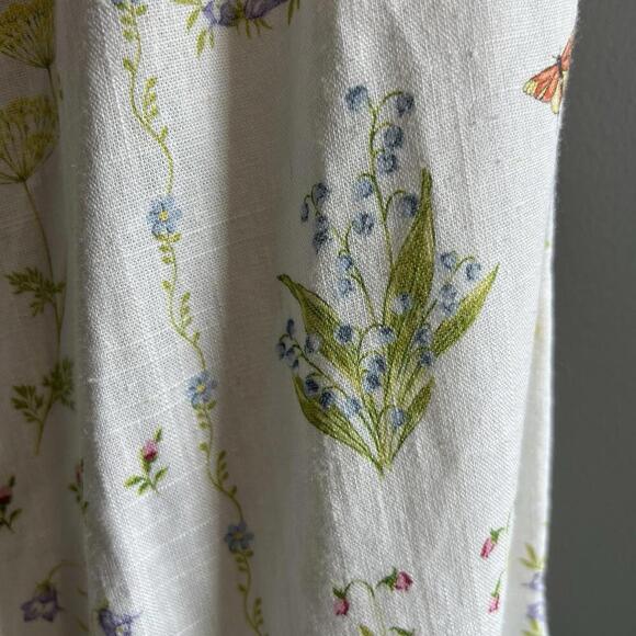 H&M Divided Women's Lightweight Floral Print Cream Pants Size Medium - Picture 5 of 10